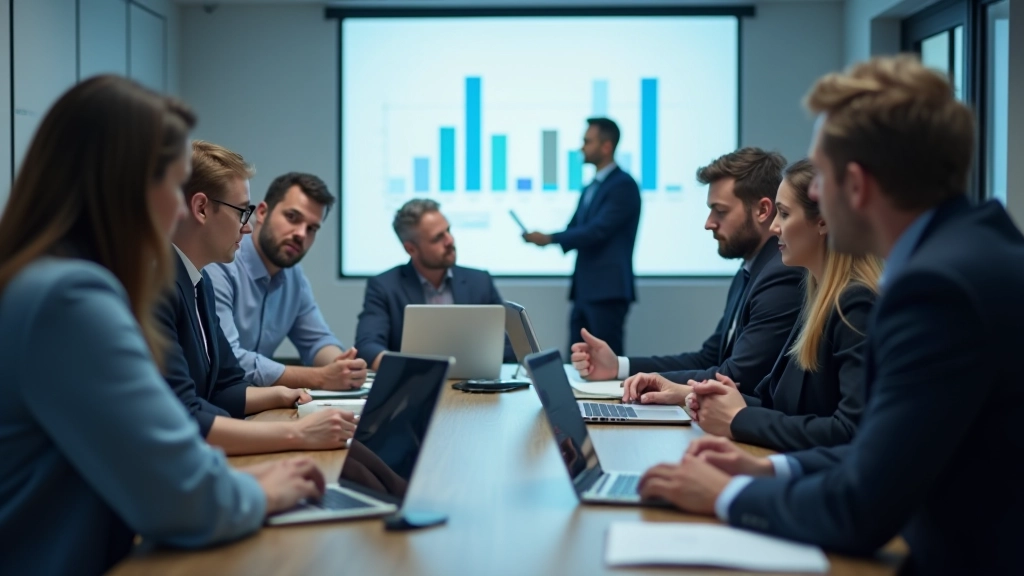 Komanda diskutuoja apie duomenų analitikos strategiją